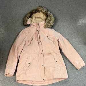 Nylon puffer jacket, Nautica women's sherpa-lined winter coat Large